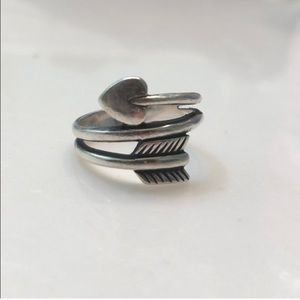 James Avery arrow and heart ring